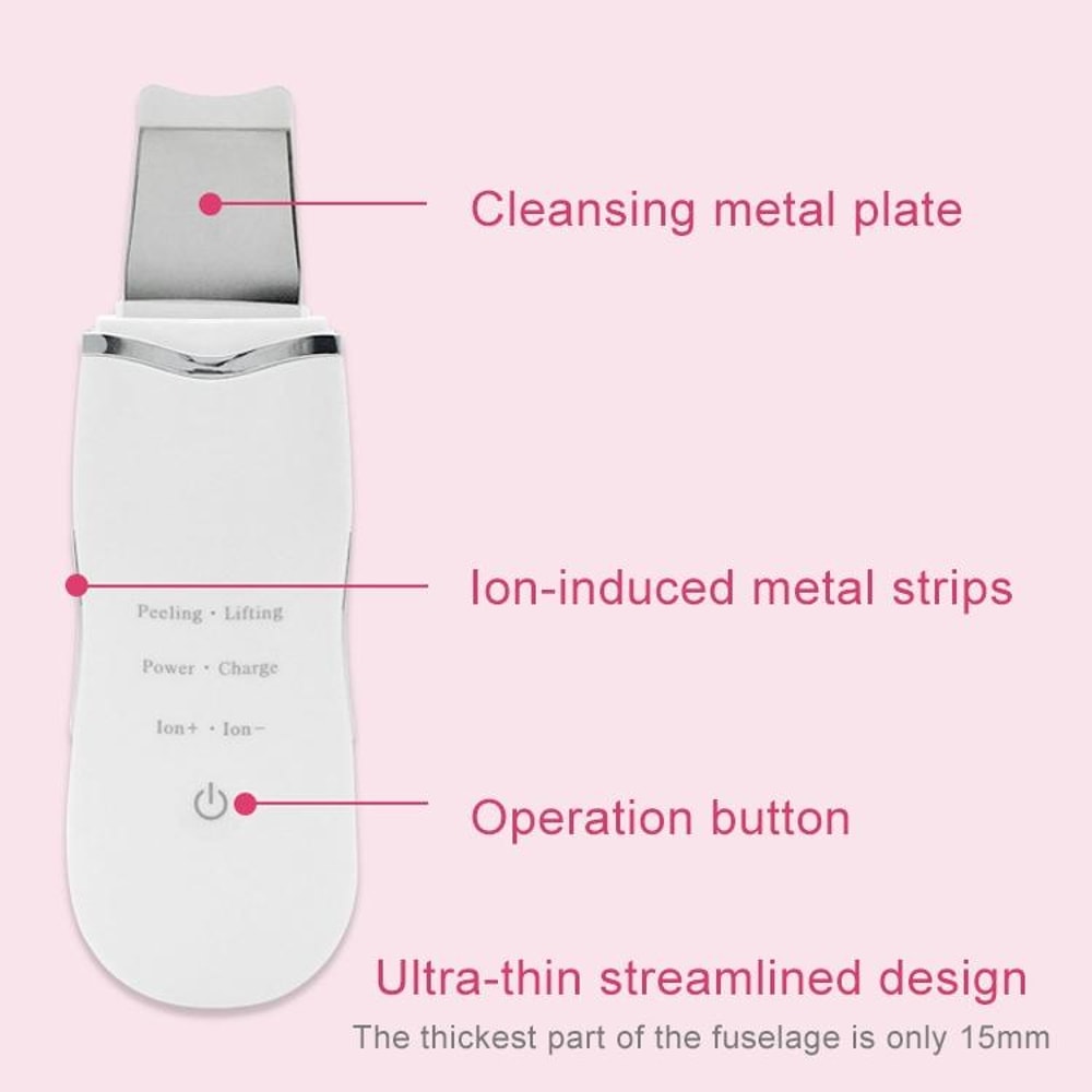 Ultrasonic Skin Scrubber Facial Cleansing Device Blackhead Remover Deep Pore Cleaner 6