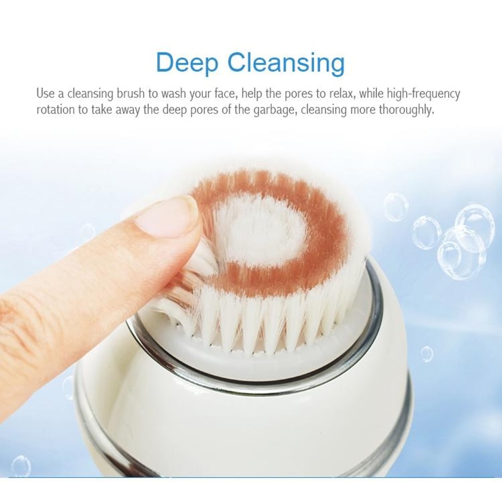 Duosi Sonic Facial Cleansing Brush USB Rechargeable Waterproof Deep Pore Face Massager 5