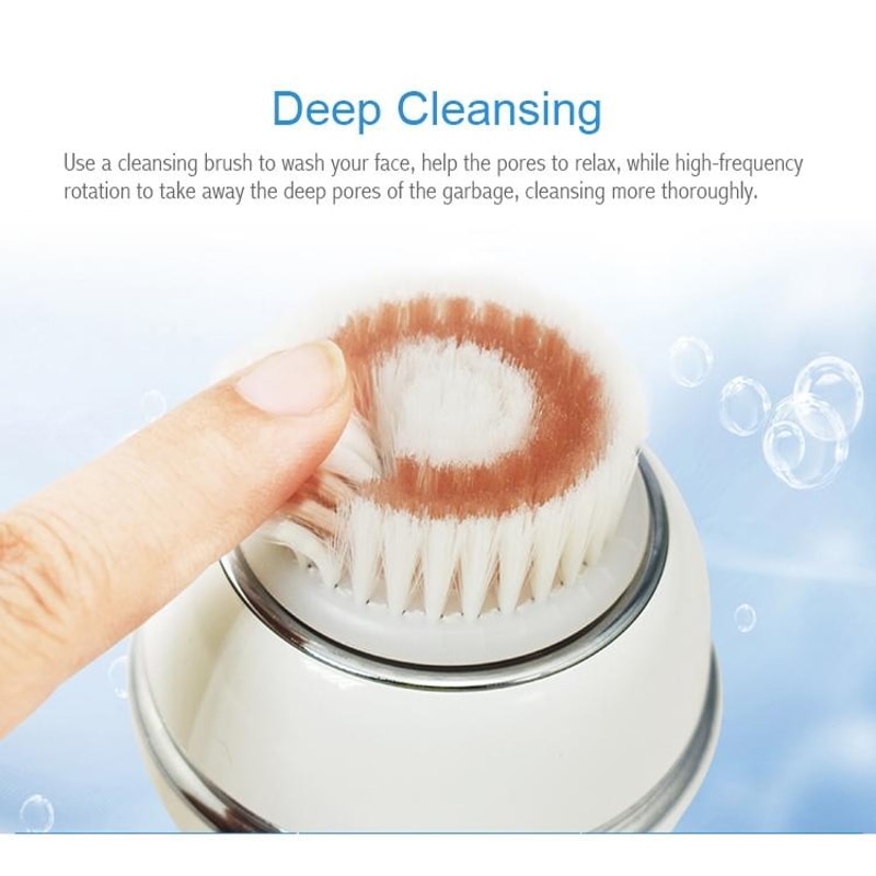 Duosi Sonic Facial Cleansing Brush USB Rechargeable Waterproof Deep Pore Face Massager 5