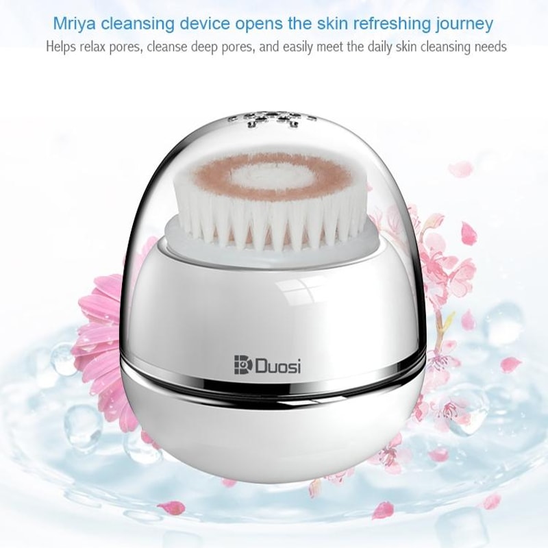 Duosi Sonic Facial Cleansing Brush USB Rechargeable Waterproof Deep Pore Face Massager 6