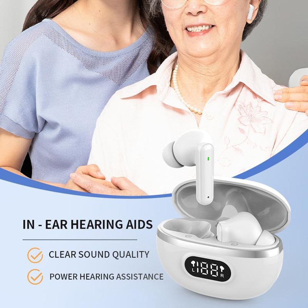 64 Channel Bluetooth Hearing Aid With Noise Reduction Charging Case 2