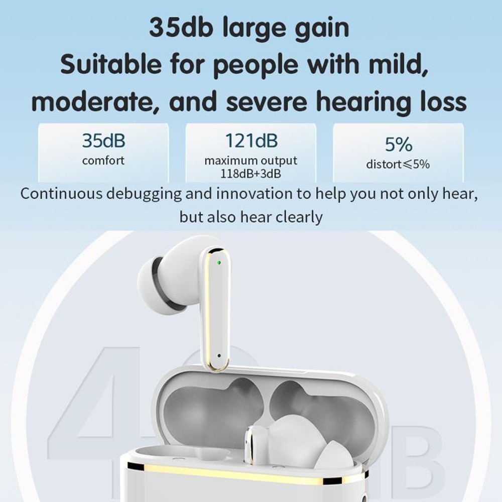 HearEase Pro Smart Touch Rechargeable Hearing Aid With Noise Reduction Charging Case 2