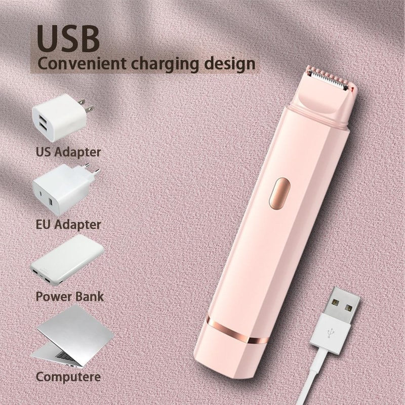 SilkTrim Trimmer For Women With Dual Heads Type C Charging Waterproof Design 1