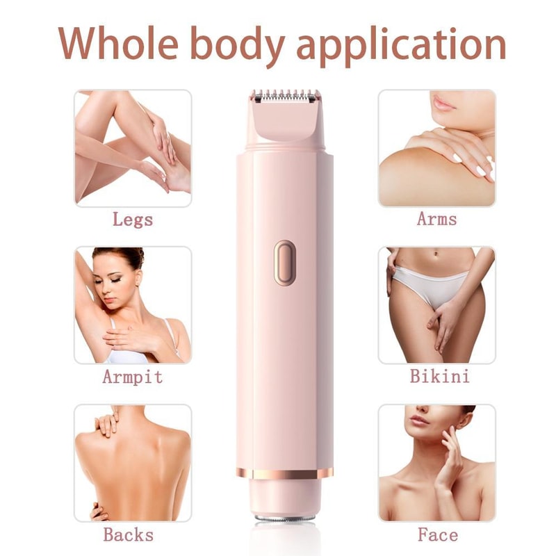 SilkTrim Trimmer For Women With Dual Heads Type C Charging Waterproof Design 2