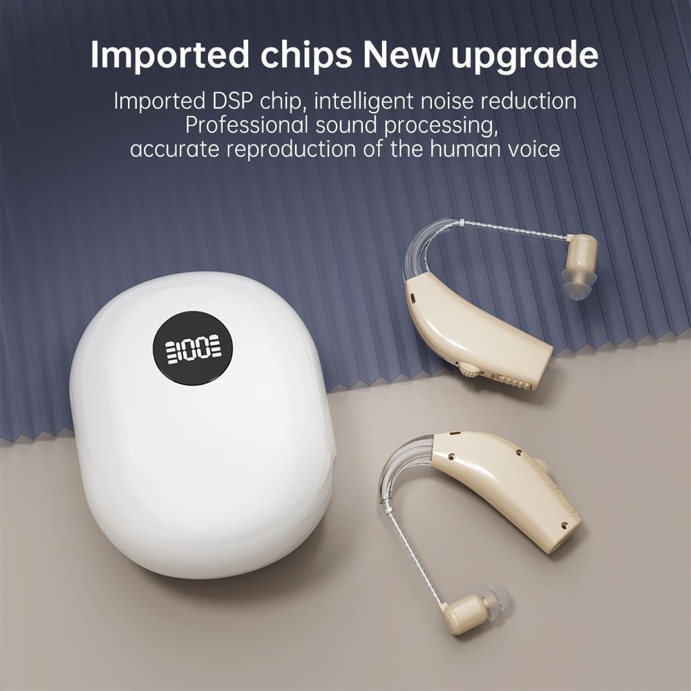 ClearTone Rechargeable Hearing Aid For Seniors With Noise Reduction And Digital Charging Display 1