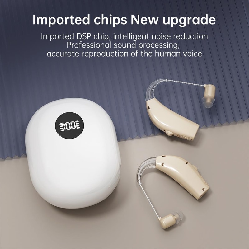 ClearTone Rechargeable Hearing Aid For Seniors With Noise Reduction And Digital Charging Display 1