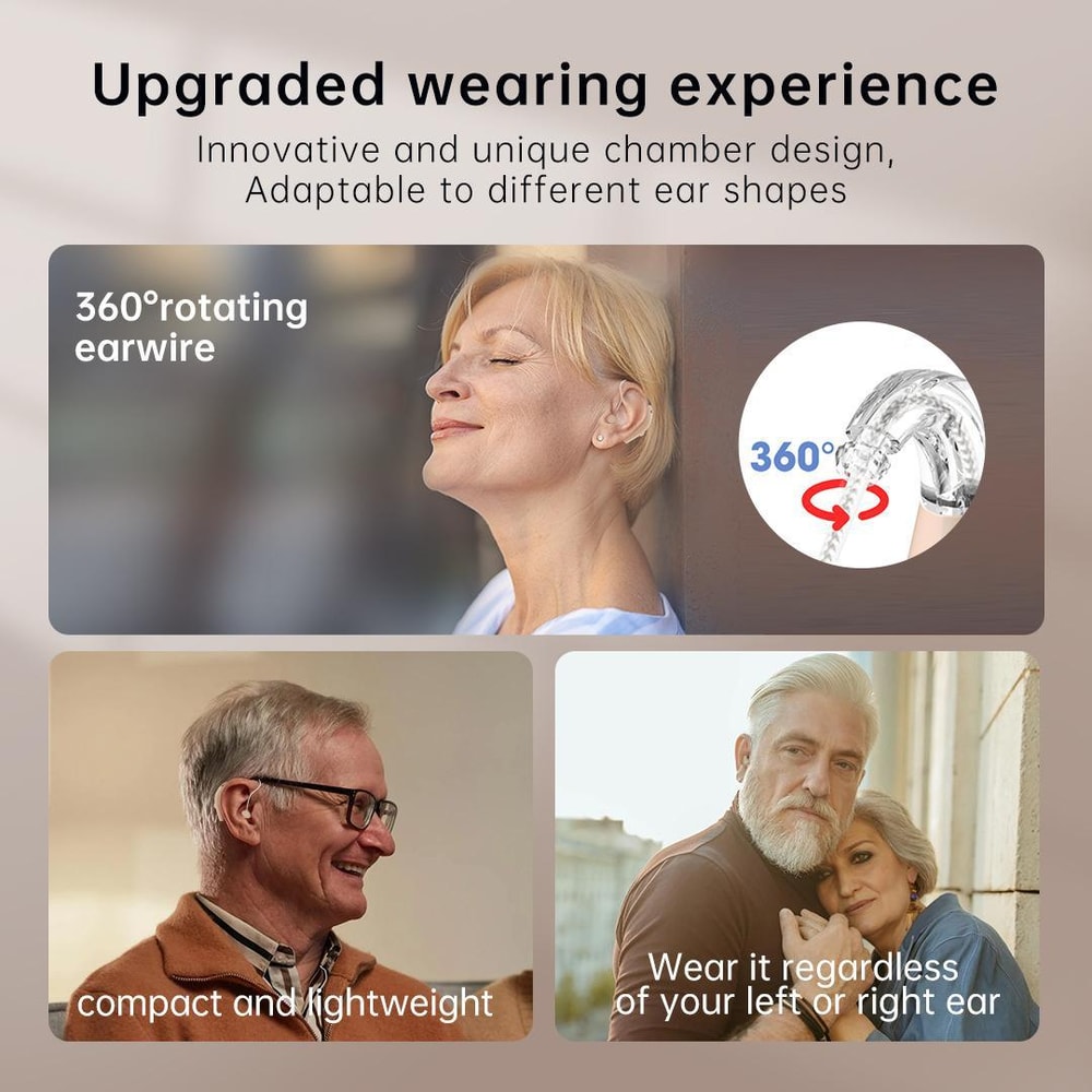 ClearTone Rechargeable Hearing Aid For Seniors With Noise Reduction And Digital Charging Display 2