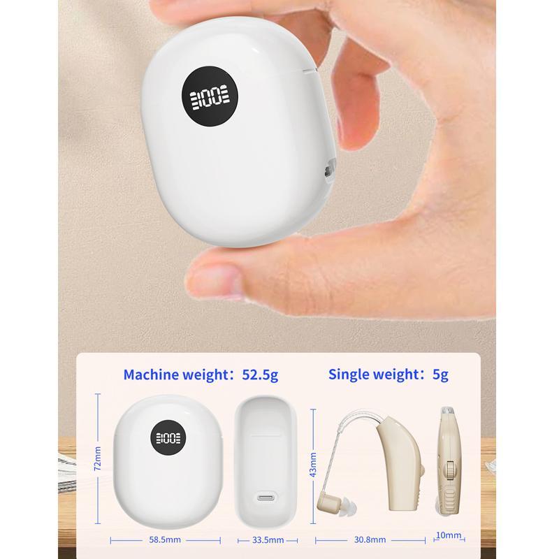 ClearTone Rechargeable Hearing Aid For Seniors With Noise Reduction And Digital Charging Display 6