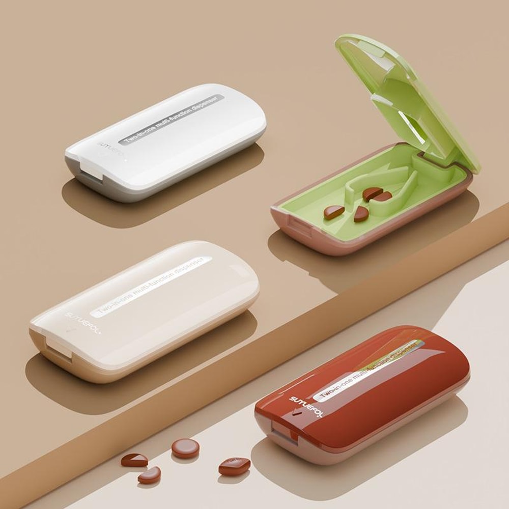 Precision Portable Pill Cutter Storage Box For Accurate Tablet Splitting 3