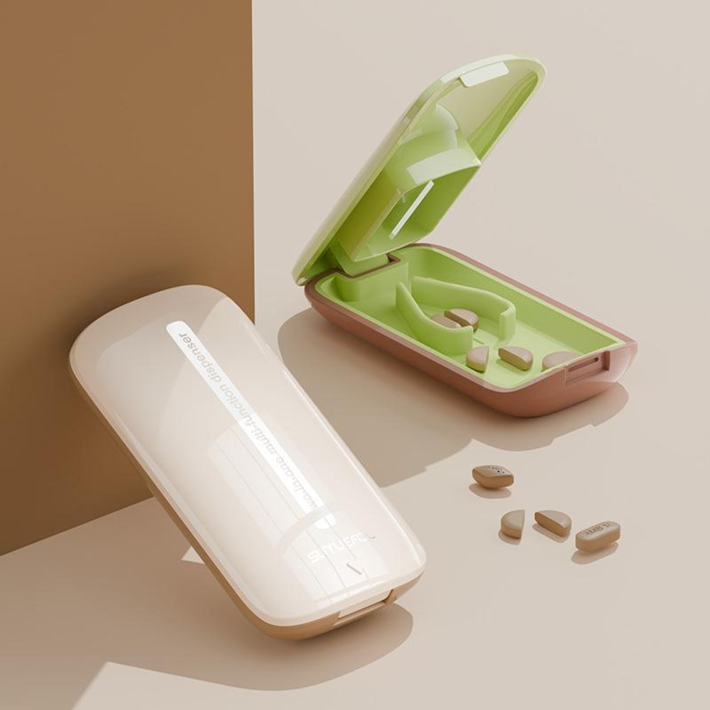 Precision Portable Pill Cutter Storage Box For Accurate Tablet Splitting 4