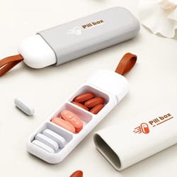 travelguard mini pill organizer 3 grid moisture proof pill box for daily medication & supplements