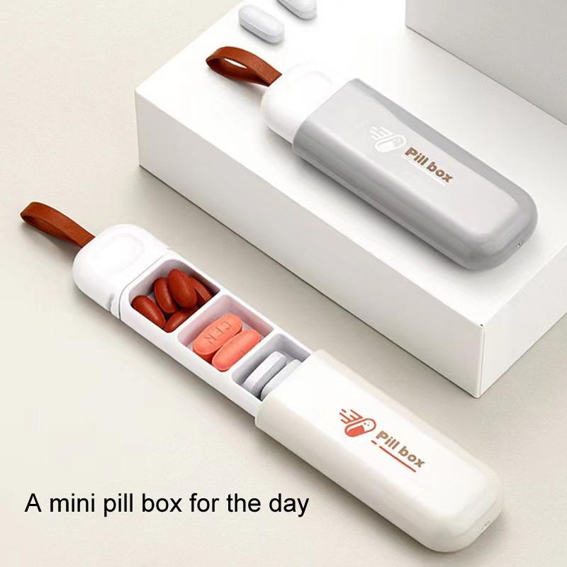 TravelGuard Mini Pill Organizer 3 Grid Moisture Proof Pill Box For Daily Medication Supplements 3