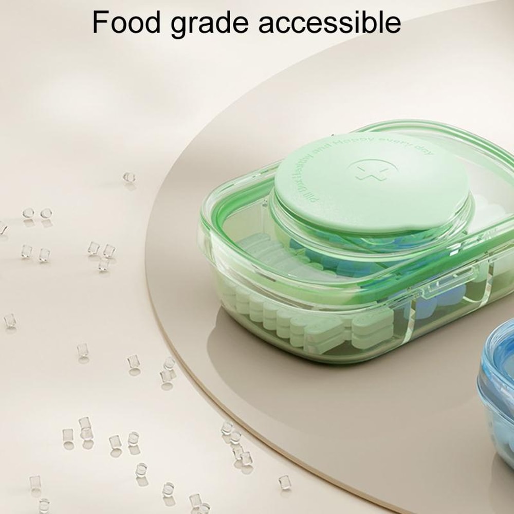 Travel Pill Organizer With Cutter Moisture Proof Medicine Storage Case 3