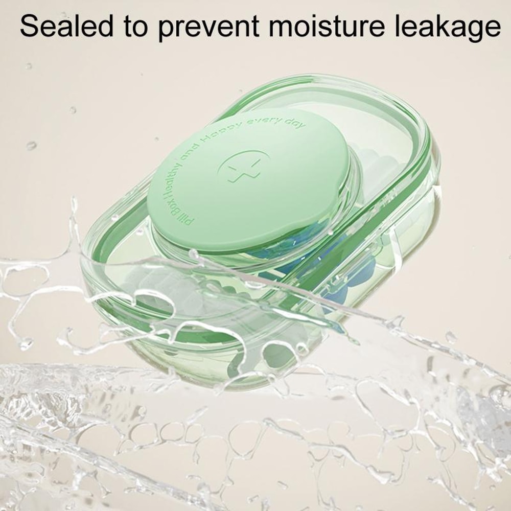 Travel Pill Organizer With Cutter Moisture Proof Medicine Storage Case 4