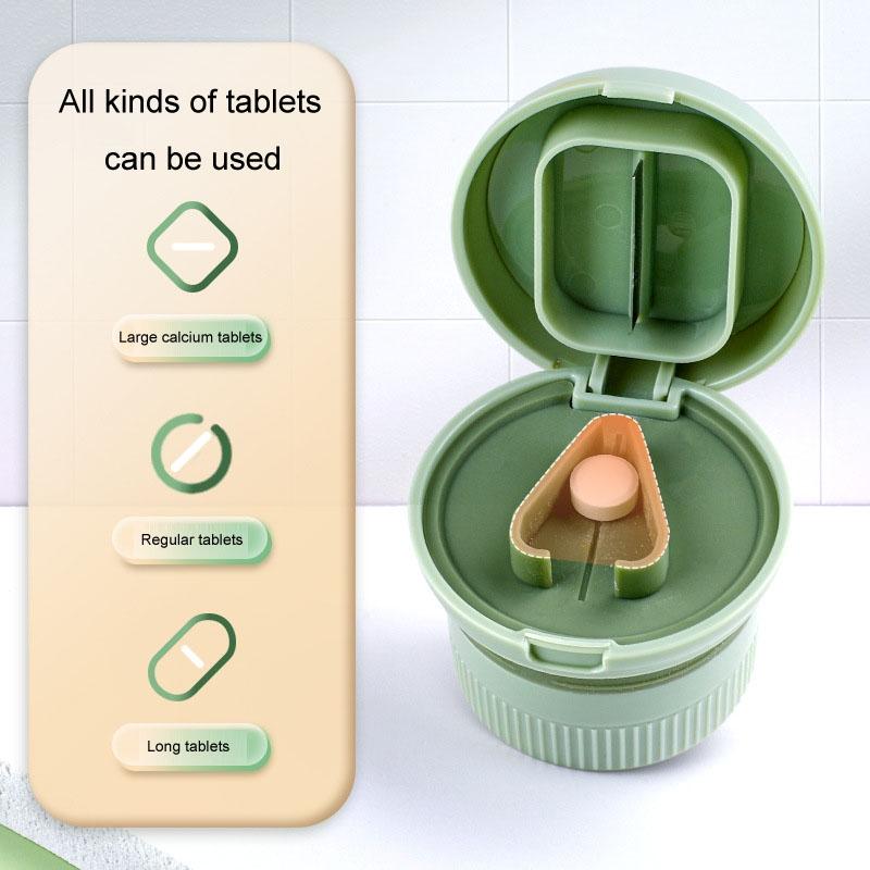 4 In 1 Portable Pill Cutter Crusher Organizer With Storage Box And Travel Cup 6