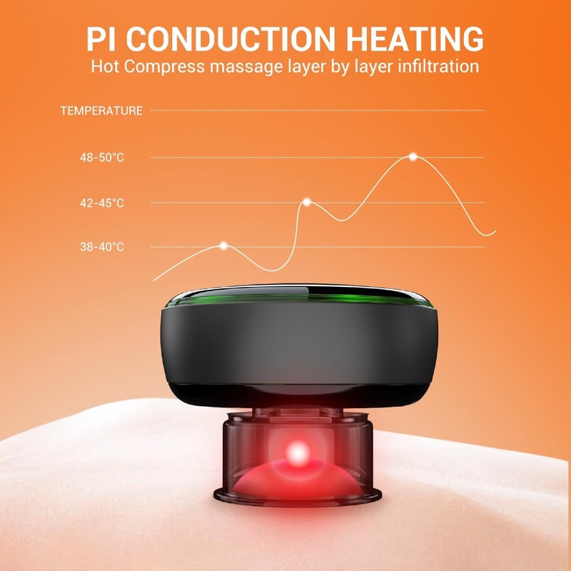 Smart Heated Electric Cupping Massager With Remote Control Deep Tissue Heat Therapy 6