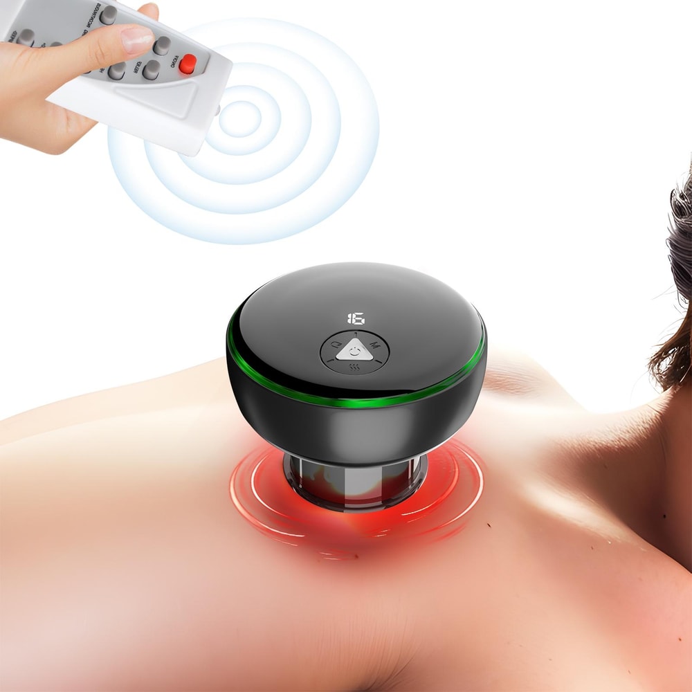 Smart Heated Electric Cupping Massager With Remote Control Deep Tissue Heat Therapy 0