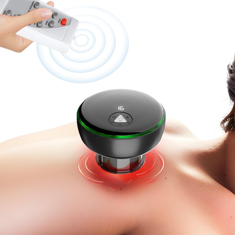 Smart Heated Electric Cupping Massager With Remote Control Deep Tissue Heat Therapy 0