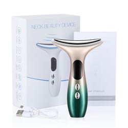radiancelift ems neck & face massager with led light therapy and heat care
