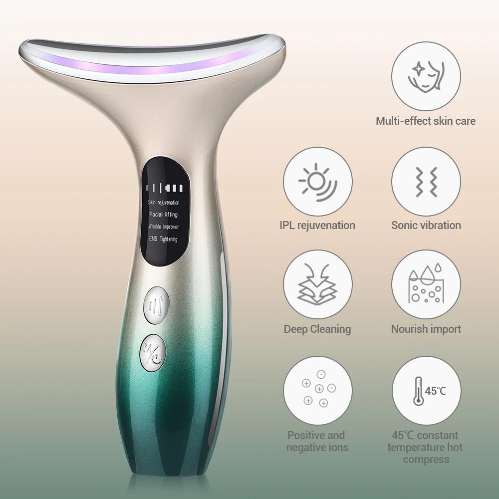RadianceLift EMS Neck Face Massager With LED Light Therapy And Heat Care 4