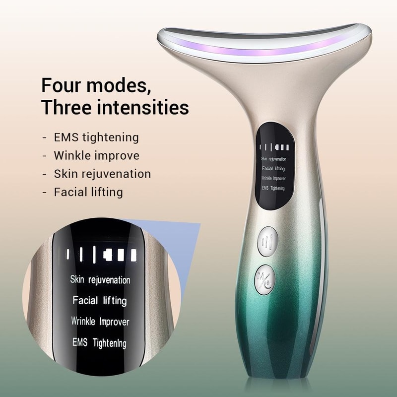 RadianceLift EMS Neck Face Massager With LED Light Therapy And Heat Care 7