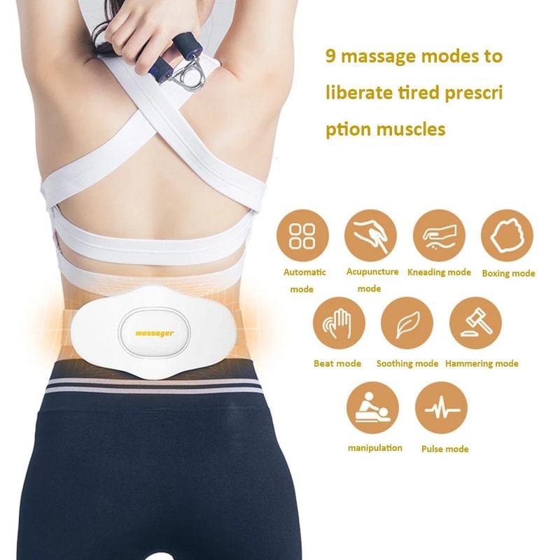 ThermaPulse EMS Lumbar Massager Belt With Heat Therapy Deep Tissue Vibration 2