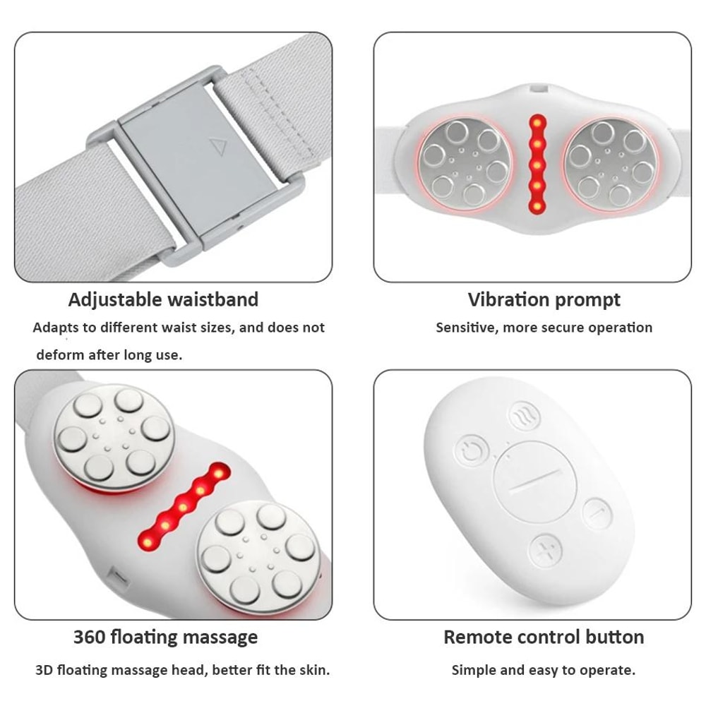 ThermaPulse EMS Lumbar Massager Belt With Heat Therapy Deep Tissue Vibration 6