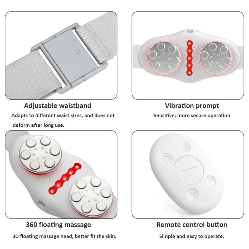 ThermaPulse EMS Lumbar Massager Belt With Heat Therapy Deep Tissue Vibration 6
