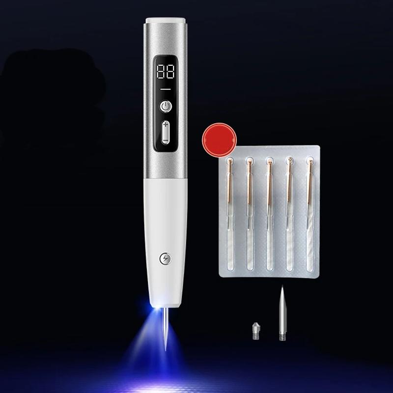 15 Speed Mole Removal Pen With LED Precision Light USB Rechargeable Spot Corrector 0