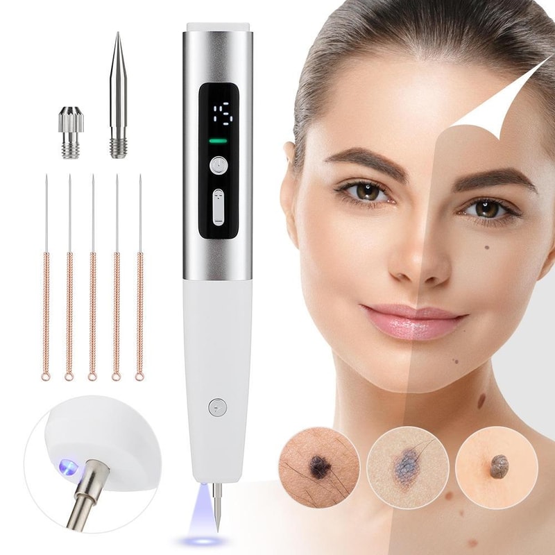 15 Speed Mole Removal Pen With LED Precision Light USB Rechargeable Spot Corrector 2