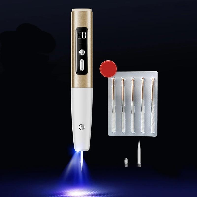 15 Speed Mole Removal Pen With LED Precision Light USB Rechargeable Spot Corrector 12
