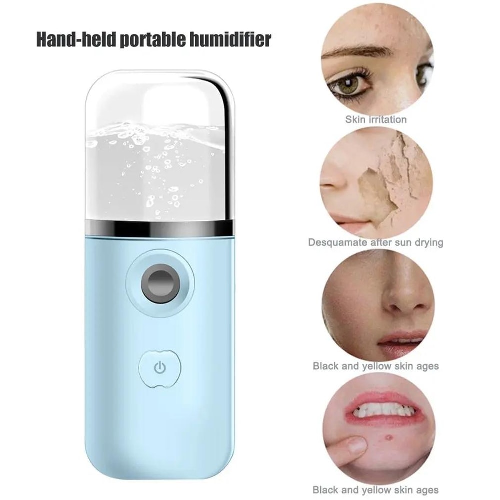Portable Nano Mist Sprayer USB Rechargeable Facial Hydration Humidifier Sanitizing Spray Device 2