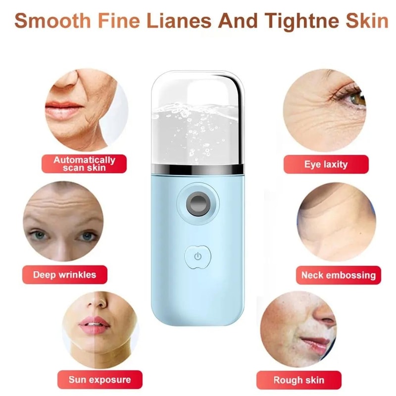 Portable Nano Mist Sprayer USB Rechargeable Facial Hydration Humidifier Sanitizing Spray Device 4