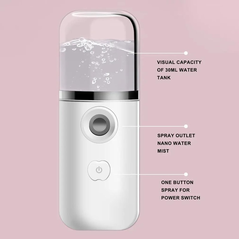 Portable Nano Mist Sprayer USB Rechargeable Facial Hydration Humidifier Sanitizing Spray Device 5