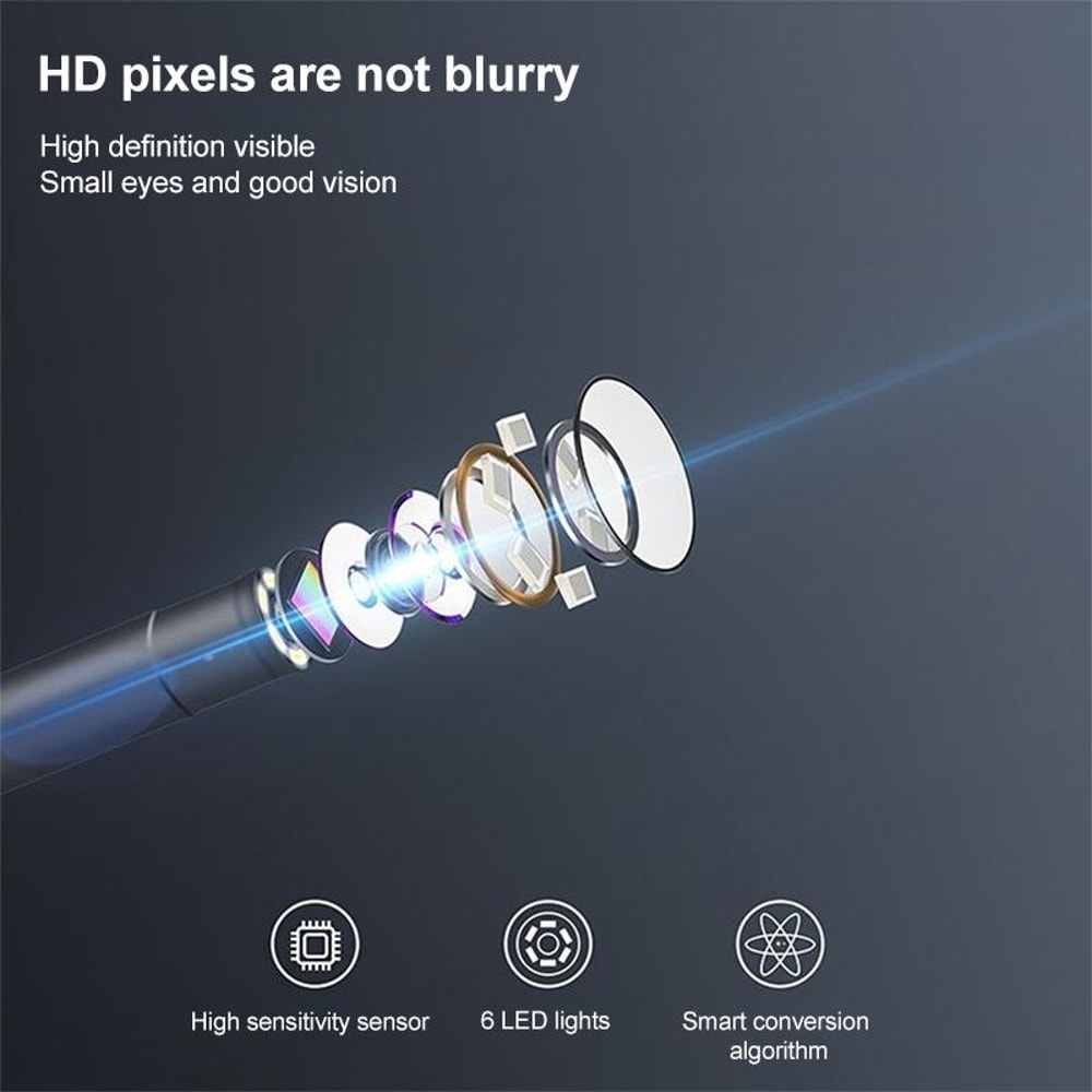 Smart Visual Ear Wax Removal Camera with HD Otoscope Lens & LED Ear Cleaner