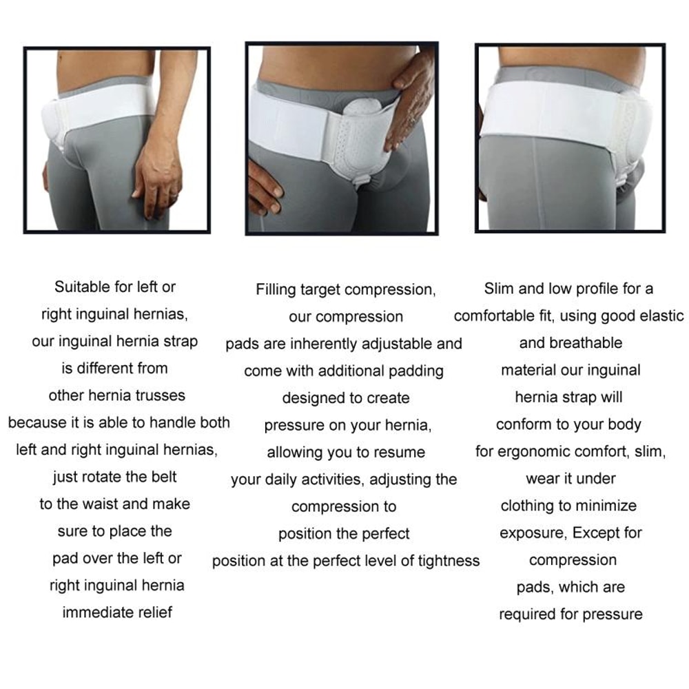 Adjustable Inguinal Hernia Belt For Men Women With Targeted Compression Support 3