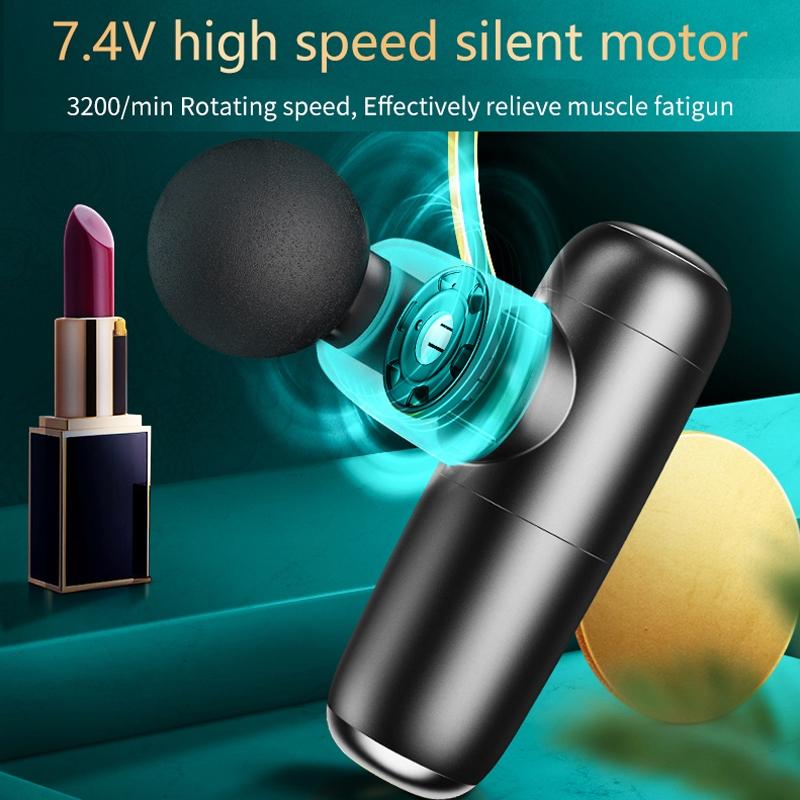 Portable Deep Tissue Massage Gun With 4 Heads USB C Muscle Recovery Massager 2