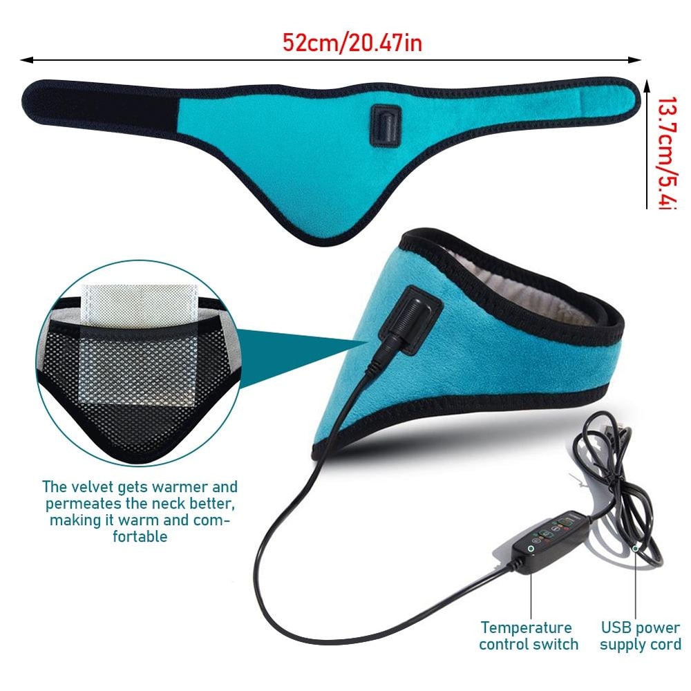 Graphene Heated Neck Wrap For Pain Relief USB Neck Heating Pad With 3 Heat Levels 2