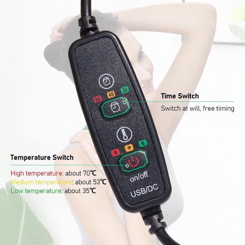 Graphene Heated Neck Wrap For Pain Relief USB Neck Heating Pad With 3 Heat Levels 4