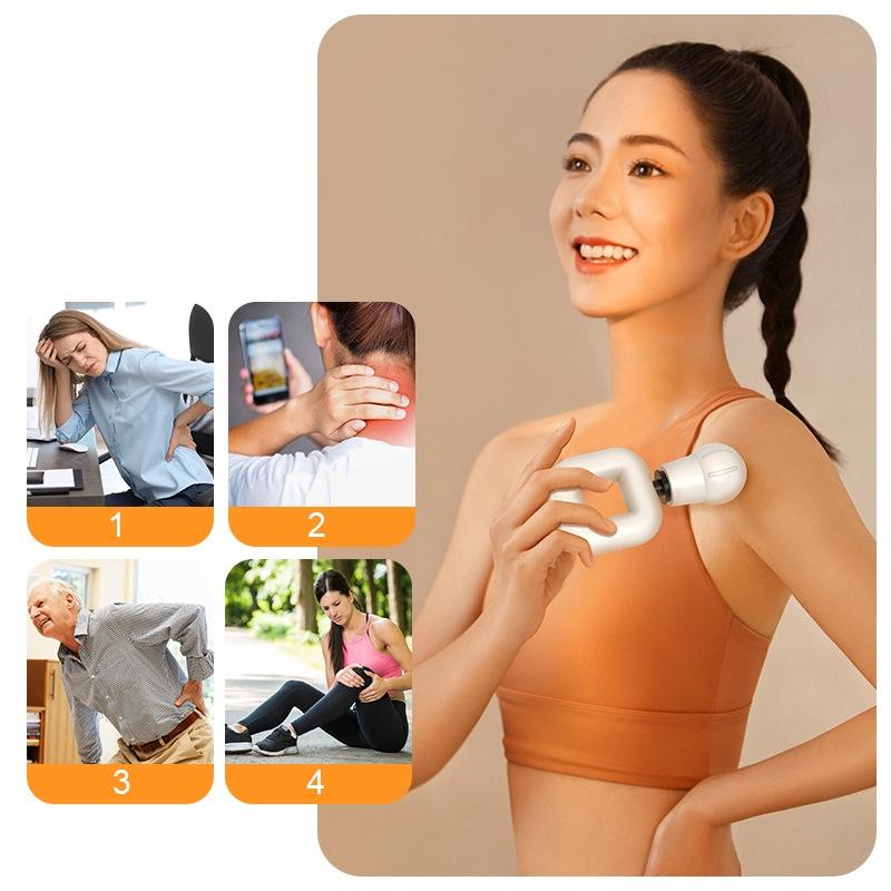 TS201 Mini Massage Gun Portable Deep Tissue Muscle Relaxation Massager With 3 Speed Adjustment 5