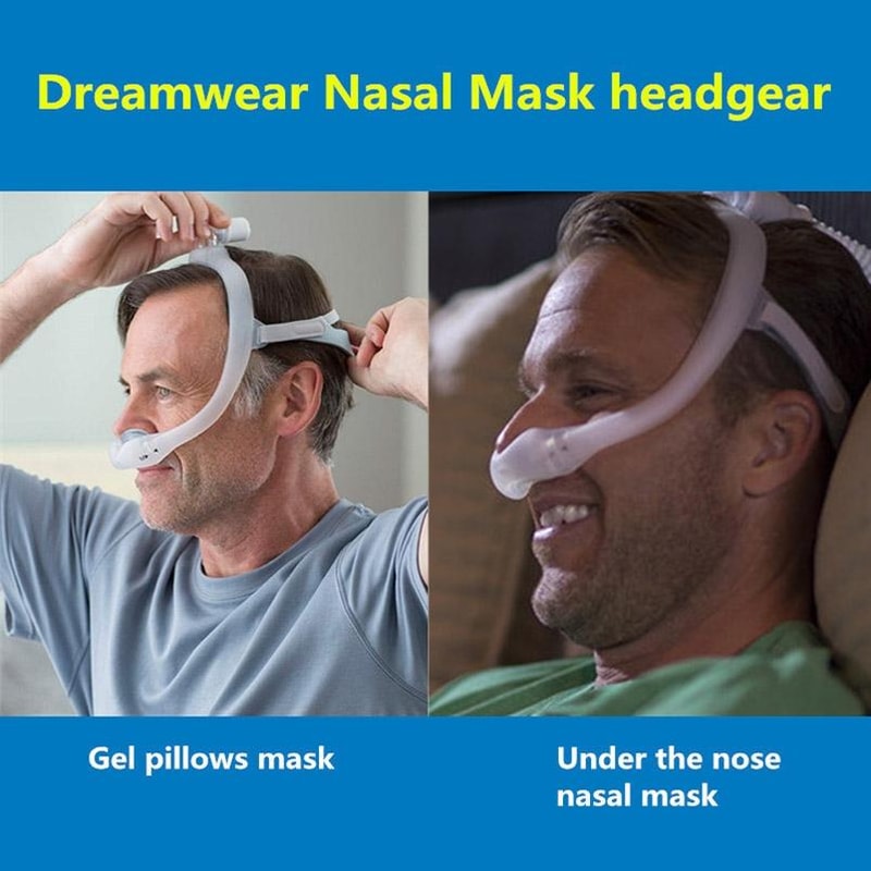 Universal CPAP Nasal Mask Headgear Strap Replacement with Soft Elastic Nylon Comfort Fit