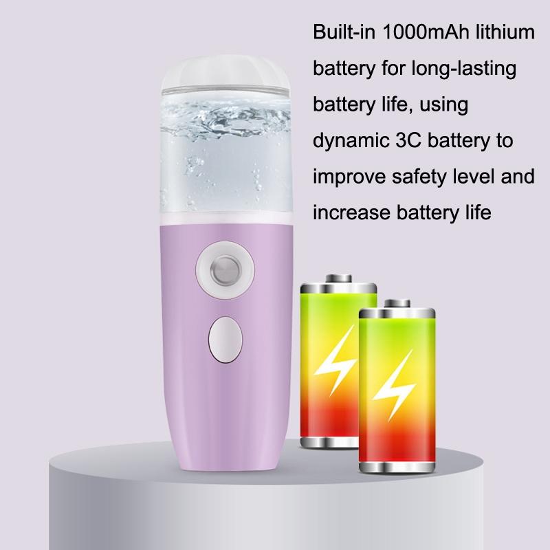 HydraMist Portable Nano Face Mister USB Rechargeable Facial Humidifier for Deep Skin Hydration