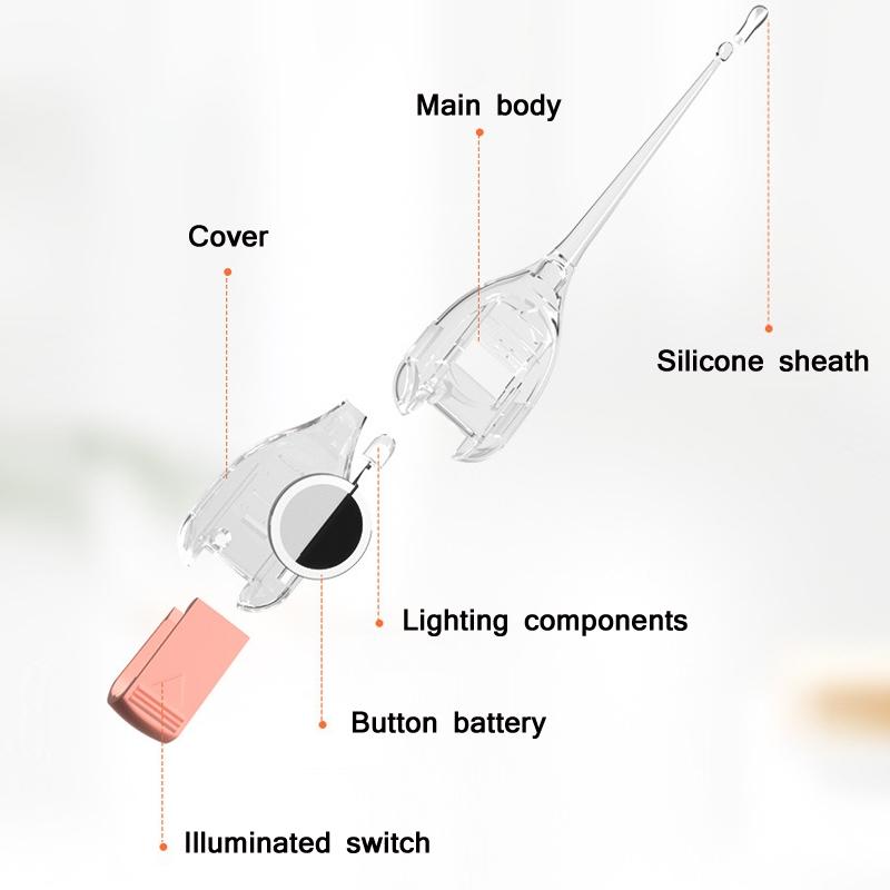 GlowSafe LED Ear Wax Cleaner For Kids Babies Soft Silicone Ear Wax Removal Tool With Light 1