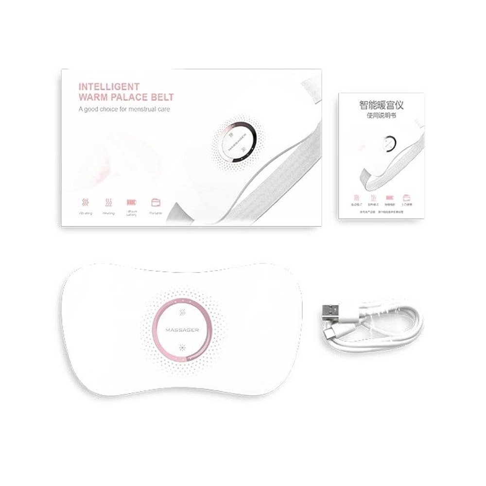 Graphene Heated Menstrual Relief Belt With Vibration Massage Adjustable Warm Compress 3