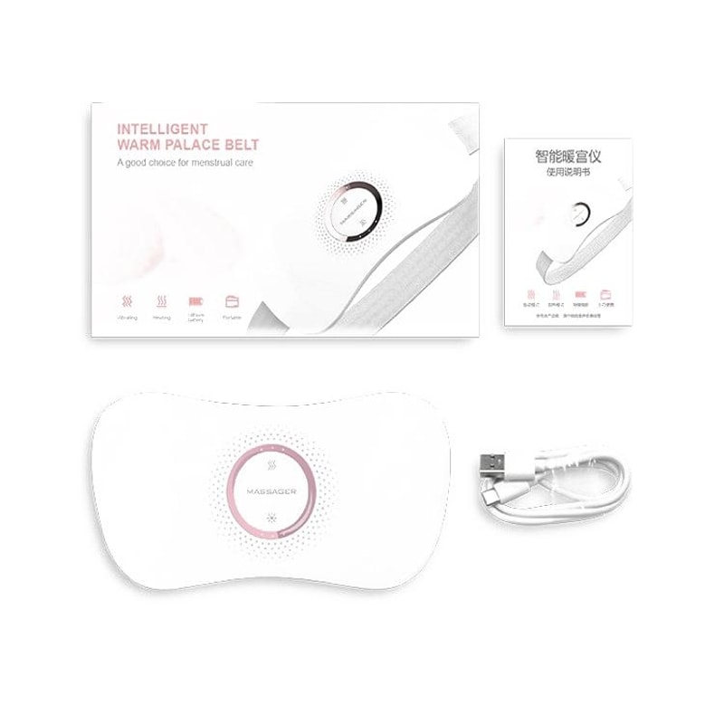 Graphene Heated Menstrual Relief Belt With Vibration Massage Adjustable Warm Compress 3