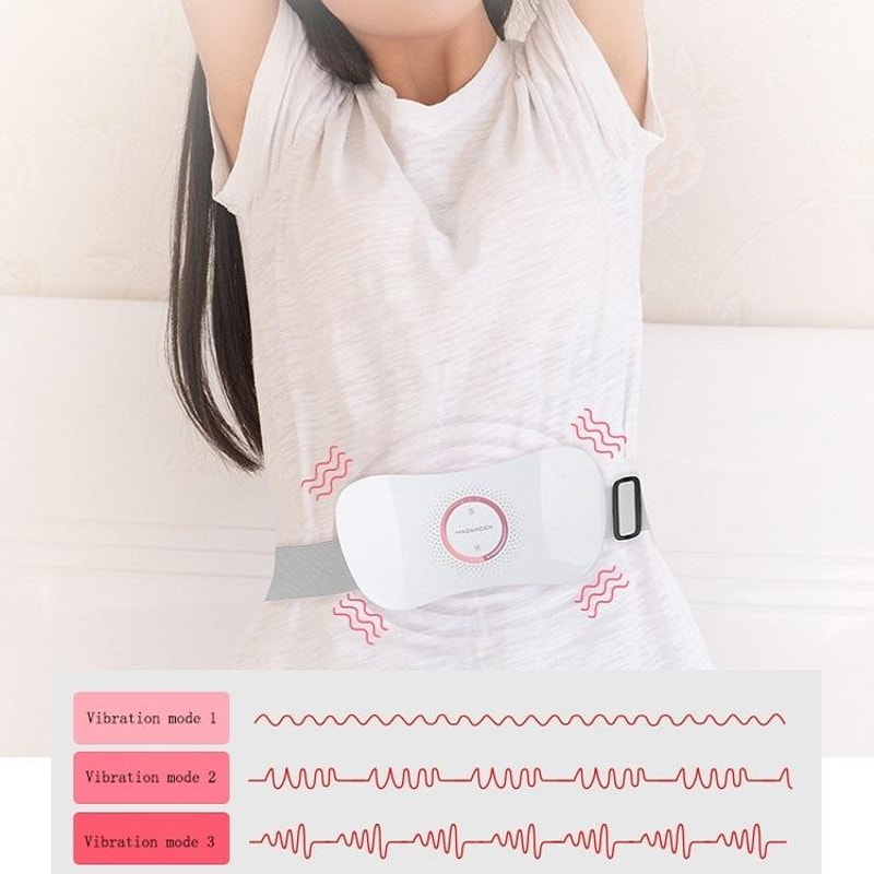 Graphene Heated Menstrual Relief Belt With Vibration Massage Adjustable Warm Compress 5