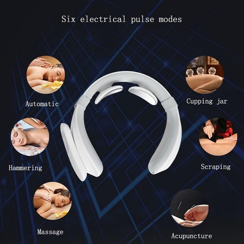 Smart EMS Neck Massager With Heat Therapy And Pulse Relief For Cervical Pain 2