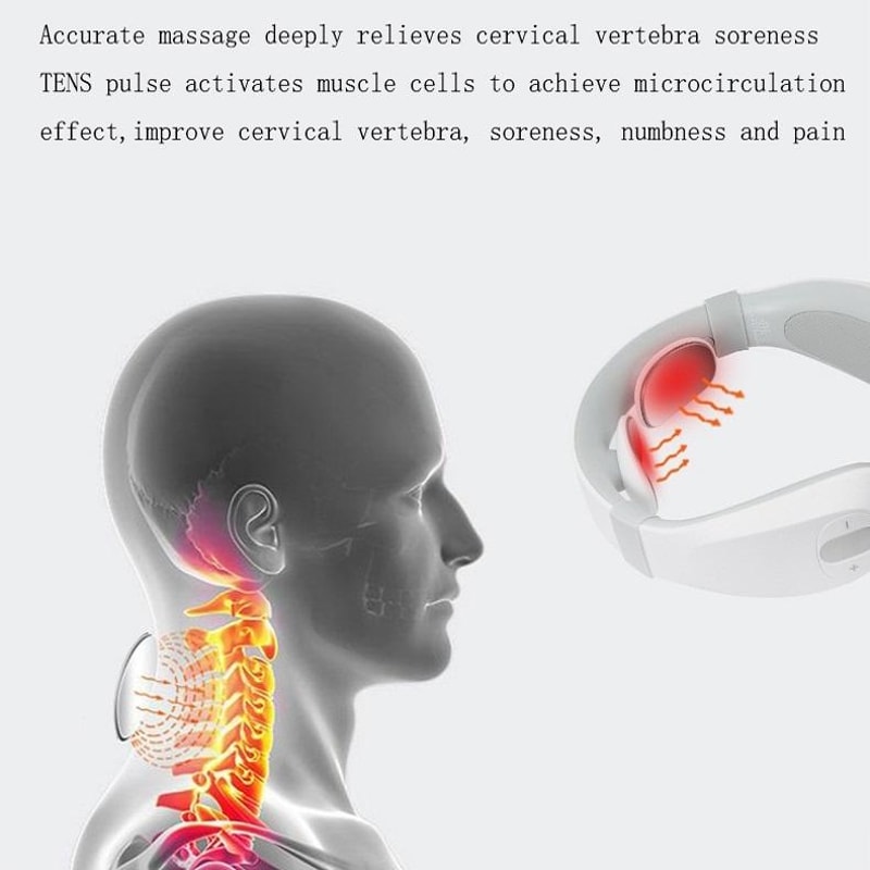 Smart EMS Neck Massager With Heat Therapy And Pulse Relief For Cervical Pain 4
