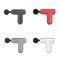 J12A Mini Massage Gun Portable Deep Tissue Muscle Massager With 6 Speeds 4 Massage Heads 1