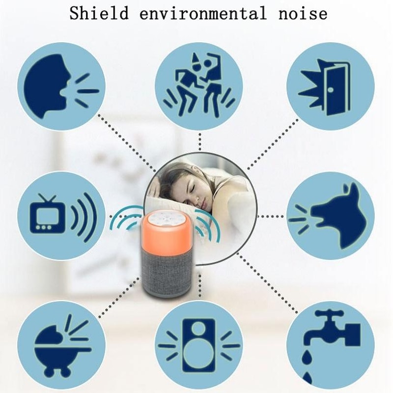 LunaGlow White Noise Sleep Machine Night Light For Deep Relaxation And Better Sleep 5